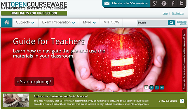 MIT's OpenCourseWare for Secondary Education