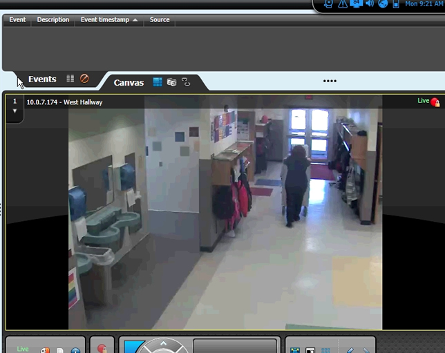 Motion detection in the surveillance system allows school personnel to search video more efficiently and reduces storage requirements.