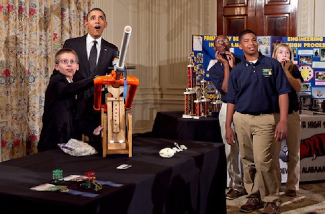 Along with students who demonstrated their science projects for President Barack Obama during the White House Science Fair, the private sector announced $240 million in commitments to STEM education.