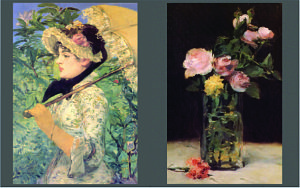 Manet's Roses in a Glass Vase and John Singer Sargent's A Morning Walk