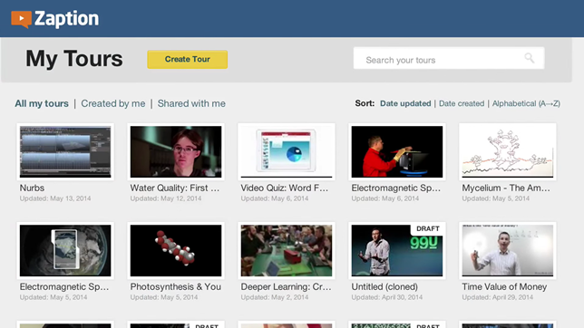 Zaption allows users to embed questions and other  features into video content.