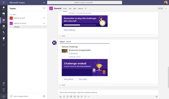 Kahoot Games Now Work in Microsoft Teams -- THE Journal