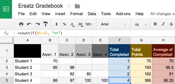 sum example in google sheets