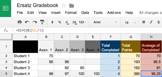 item count example in google sheets