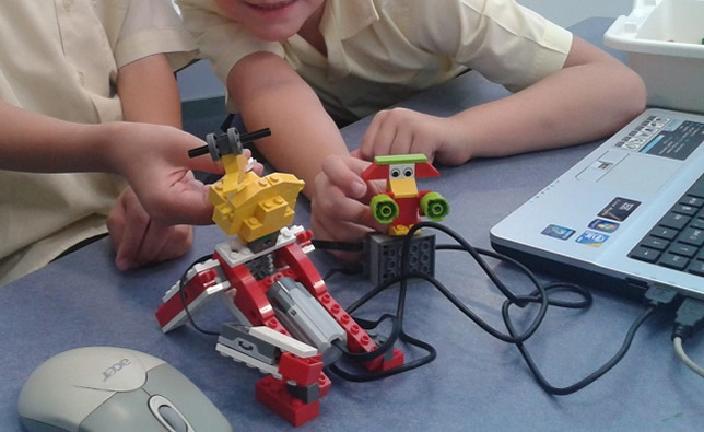 The new curriculum will use LEGO WeDo robotics to teach math to third- and fourth-graders.