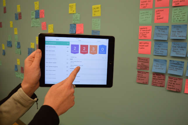 An iPad app lets students earn points for safe and appropriate behaviors, using categories that help students understand what is expected of them. Source: University of Michigan