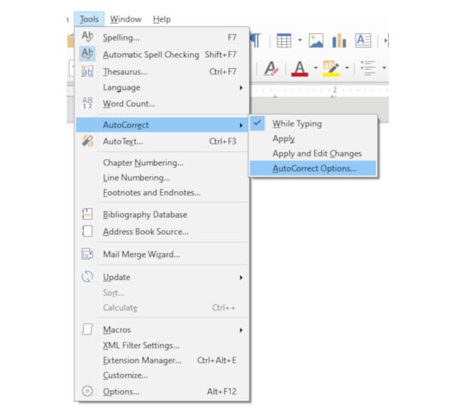 How to Disable AutoComplete in LibreOffice -- THE Journal