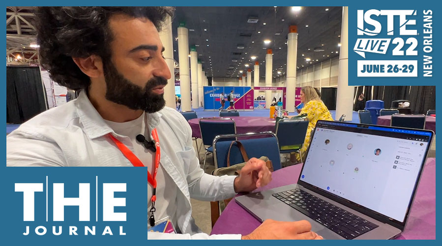 Kiddom Co-Founder Abbas Manjee at ISTE Live 2022 conference gives an overview of Kiddom