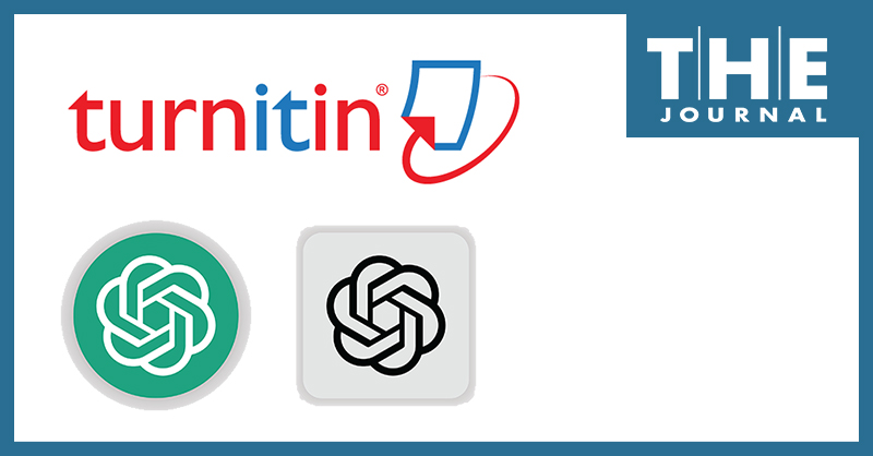 Turnitin logo with ChatGPT and OpenAI logo icons