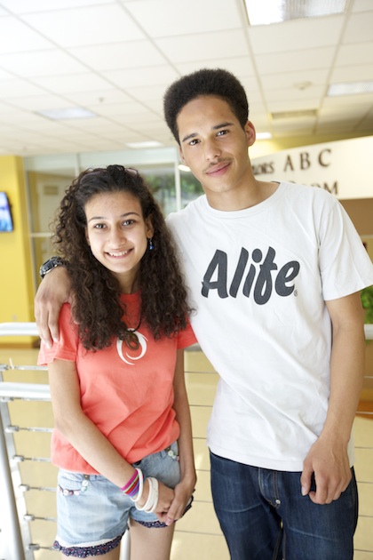 Heba Elshatoury (left) attends 12th grade in Egypt. Connor Paul attends St. Charles Catholic Sixth Form College in London.