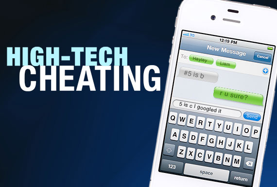 High-tech cheating on a phone