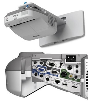 The Epson BrightLink 595Wi supports touch-based interactivity for as many as six simultaneous users.