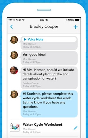 Showbie allows techers to add voice and text notes to student submissions.