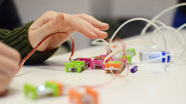 With its electronic building blocks, the LittleBits kits allow children to make musical instruments, robotic cars and anything else they can imagine.