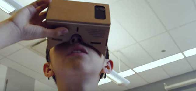 Google Cardboard lets students experience a virtual excursion as an immersive, three-dimensional event.