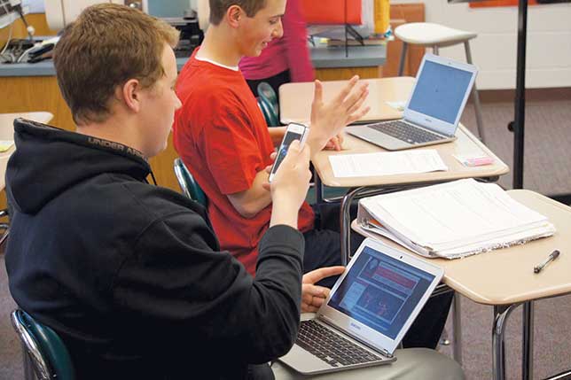 BYOD: Students at Derry Township High School are taught to troubleshoot their own technology.