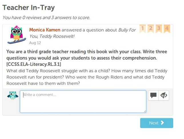 Whooo's Reading lets teachers track student reading comprehension skills from a smart device, post questions for specific books their students may be reading and run a class review newsfeed to allow students to share their book critiques with each other.