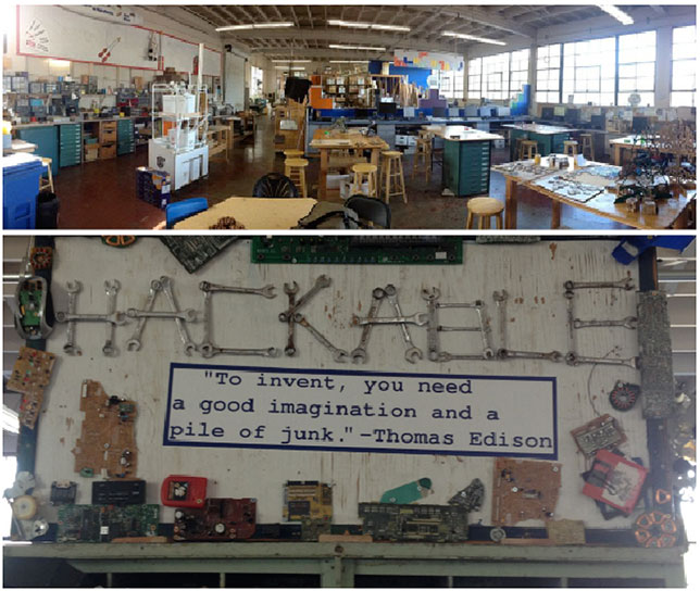 A section of the expansive makerspace at Analy High School in Sebastapol, CA.