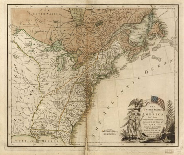 The United States of America laid down from the best authorities, agreeable to the Peace of 1783.