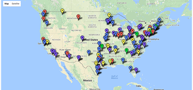 Mexican League Map, Teams