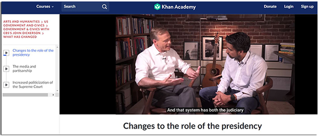 Khan Academy civics video