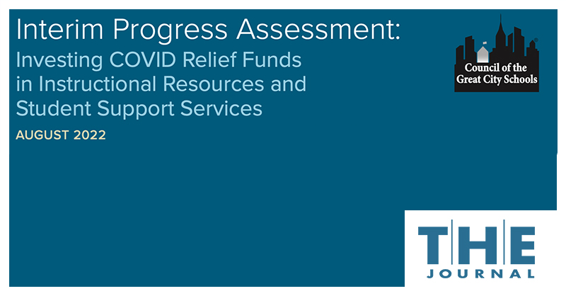 Image shows screenshot of one of 8 interim progress assessments for urban schools released by the Council for Great City Schools