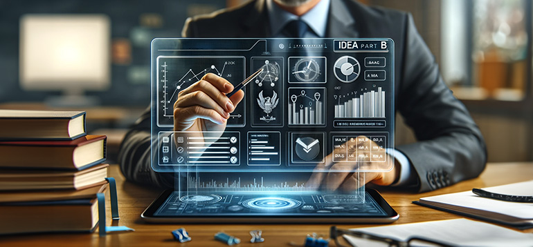 educator viewing compliance data on a digital interface