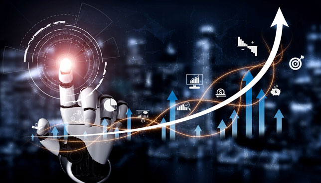 conceptual graph of rising AI adoption