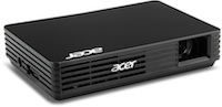 The 100-lumen Acer C120 pico projector