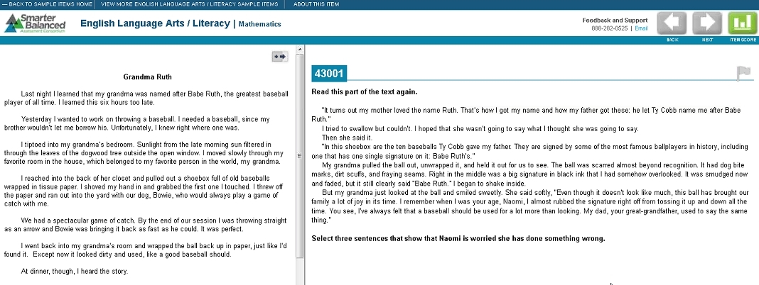 Online Common Core Test Items Released By Smarter Balanced