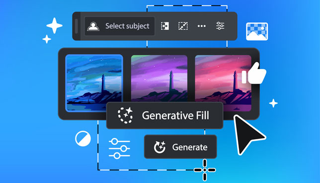 Interface buttons of Generative AI tool