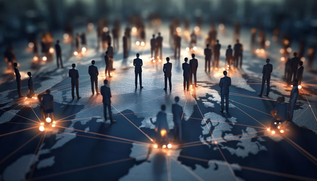 abstract global networking community