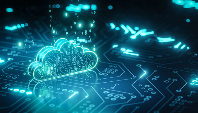 cloud computing circuit board background