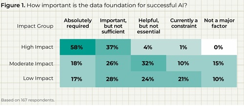 How important is the data foundation for successful AI?