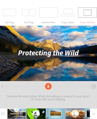 The Adobe Voice interface