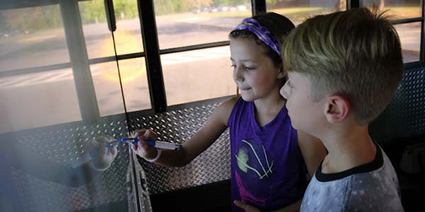 Newington Public Schools has outfitted a bus to turn it into a mobile technology lab ready to host lessons in basic computing applications, robotics and 3D printing.