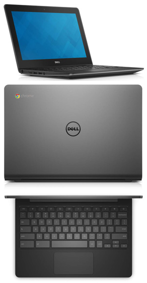 Dells 11.6-inch Chromebook features a dual-core Haswell processor and supports 802.11a/b/g/n WiFi.