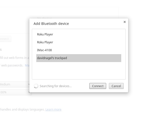 adding a trackpad on lg chromebase